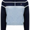 Fila Navy Giovana Cropped Zip-Up Top