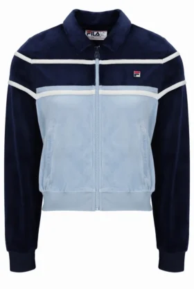 Fila Navy Giovana Cropped Zip-Up Top