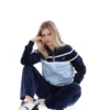 Fila Navy Giovana Cropped Zip-Up Top
