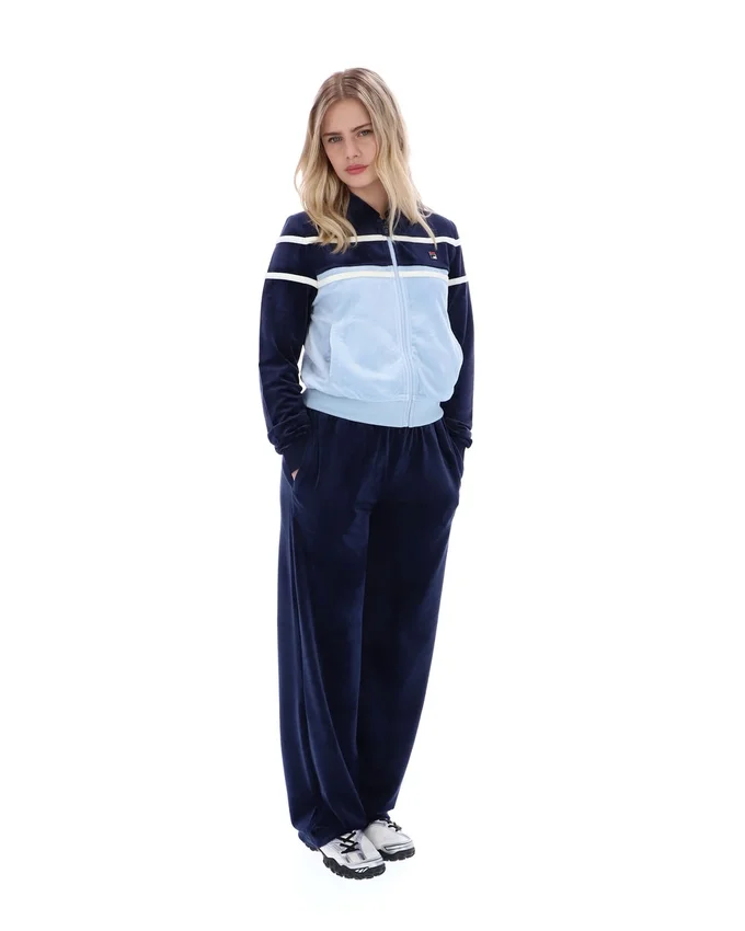 Fila Navy Giovana Cropped Zip-Up Top