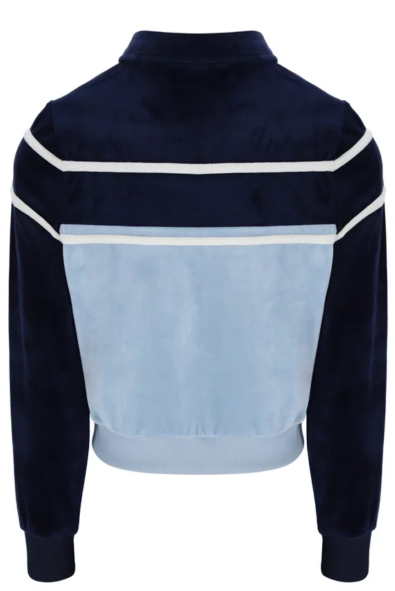 Fila Navy Giovana Cropped Zip-Up Top