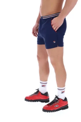 Fila Navy High Tide Terry Pocket Stripe Shorts