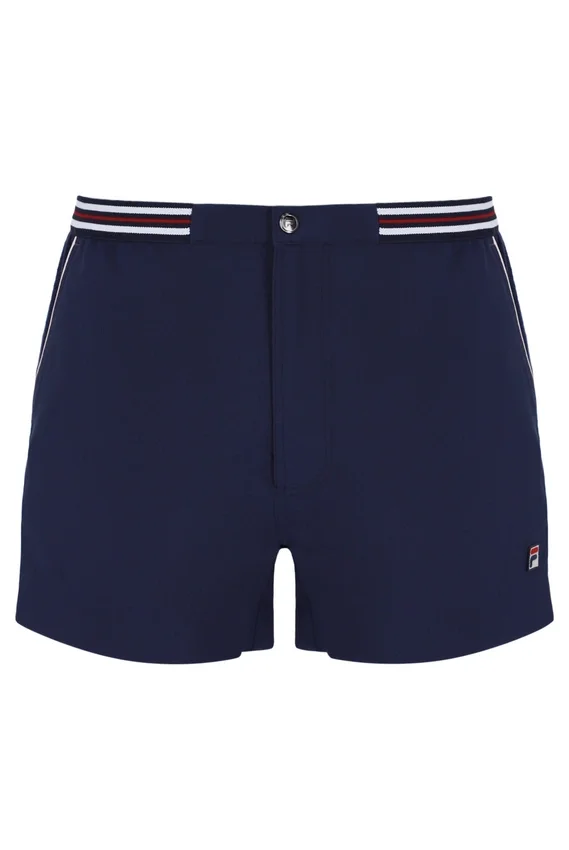 Fila Navy High Tide Terry Pocket Stripe Shorts
