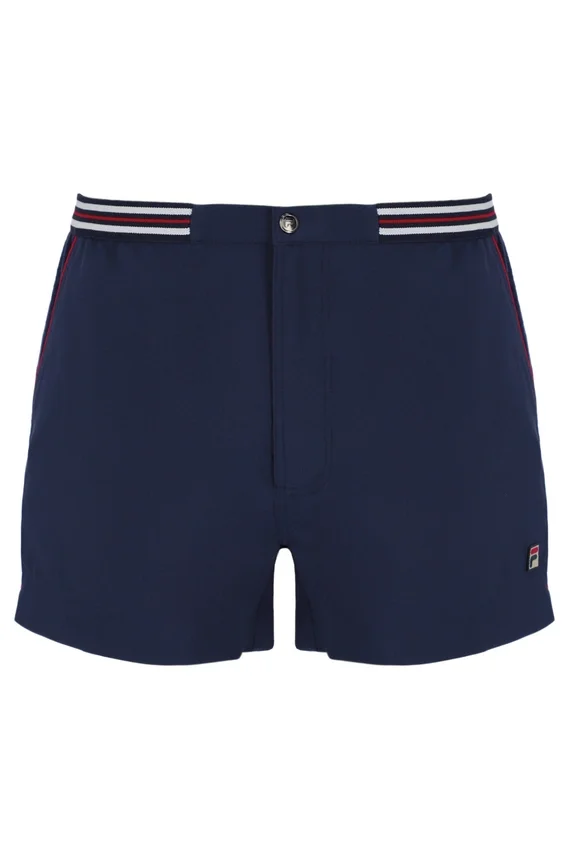 Fila Navy High Tide Terry Pocket Stripe Shorts
