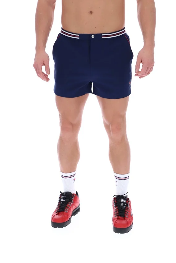 Fila Navy High Tide Terry Pocket Stripe Shorts