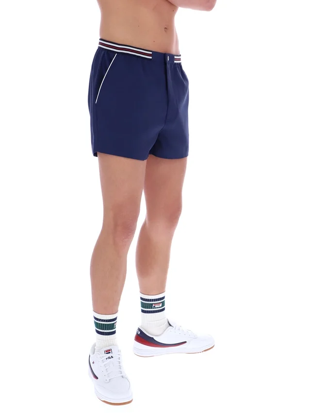 Fila Navy High Tide Terry Pocket Stripe Shorts