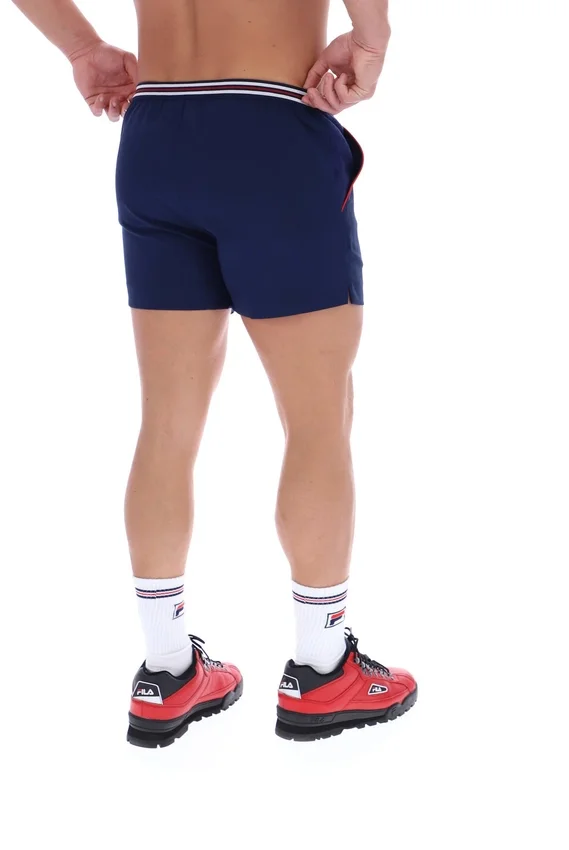 Fila Navy High Tide Terry Pocket Stripe Shorts