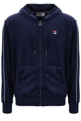 Fila Navy Italo Velour Hoodie