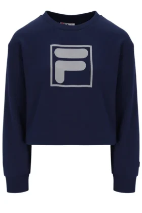 Fila Navy Jorie Wide Crew Neck Sweatshirt