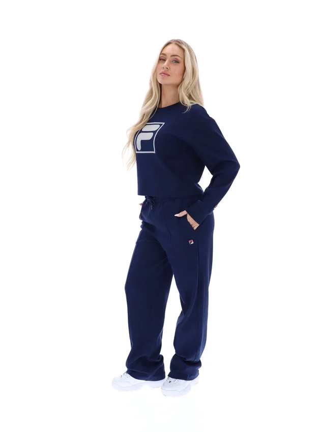 Fila Navy Jorie Wide Crew Neck Sweatshirt