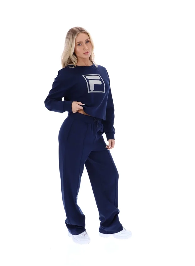 Fila Navy Jorie Wide Crew Neck Sweatshirt