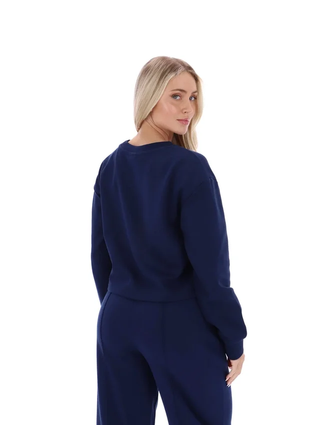 Fila Navy Jorie Wide Crew Neck Sweatshirt