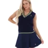 Fila Navy Jorja Cable Knit Vest