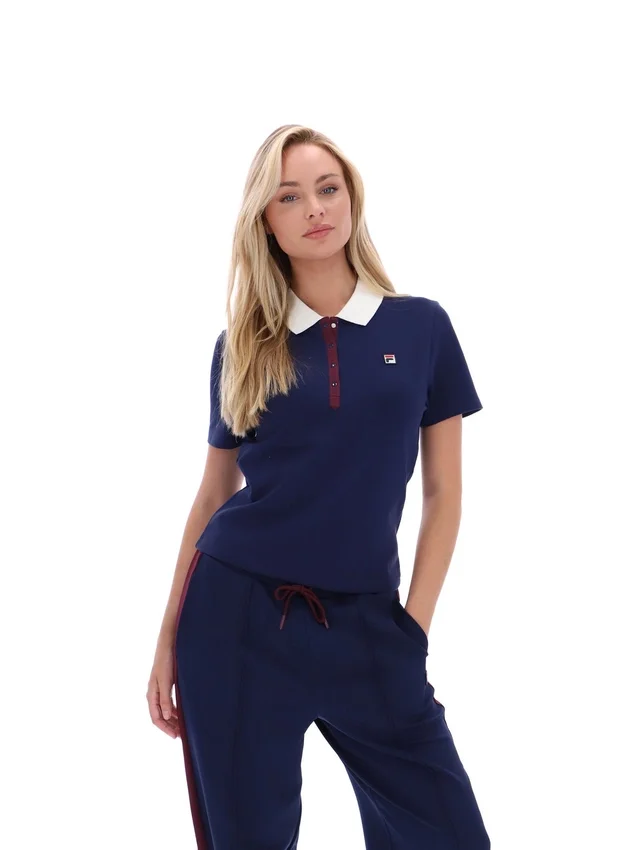 Fila Navy Juno Fitted Iconic Polo
