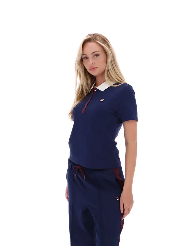 Fila Navy Juno Fitted Iconic Polo