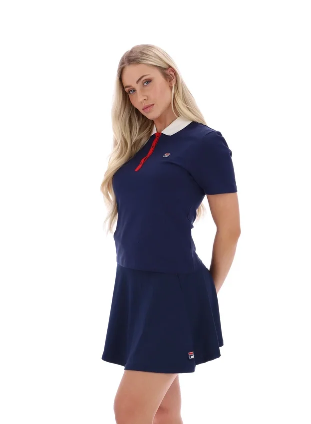Fila Navy Juno Fitted Iconic Polo