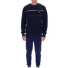 Fila Navy Kallum Waffle Textured Crew Neck Jumper