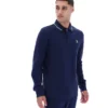 Fila Navy Monte Tipped Collar Long Sleeve Polo