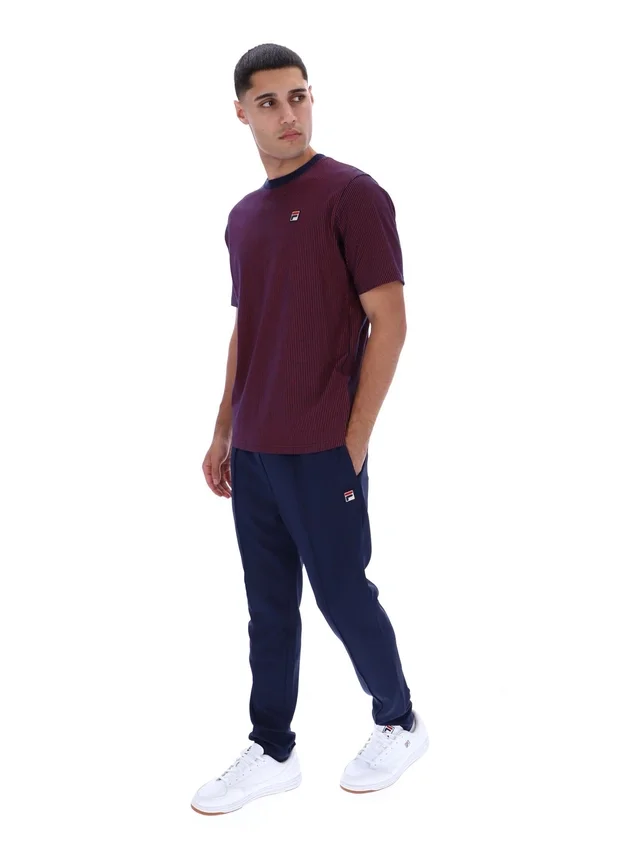 Fila Navy Nilo Printed Pinstripe T-Shirt