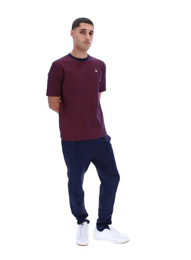 Fila Navy Nilo Printed Pinstripe T-Shirt