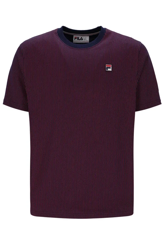 Fila Navy Nilo Printed Pinstripe T-Shirt