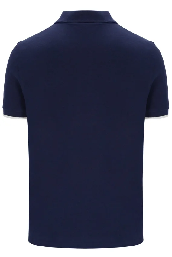 Fila Navy Pablo Three-Button Tipped Rib Polo Shirt