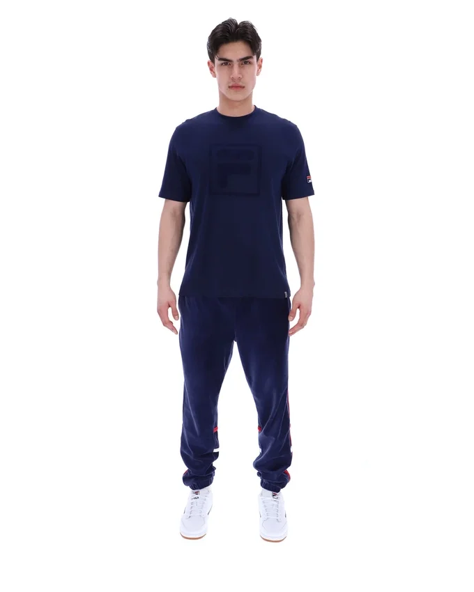 Fila Navy Pepe Tee with Flock Logo