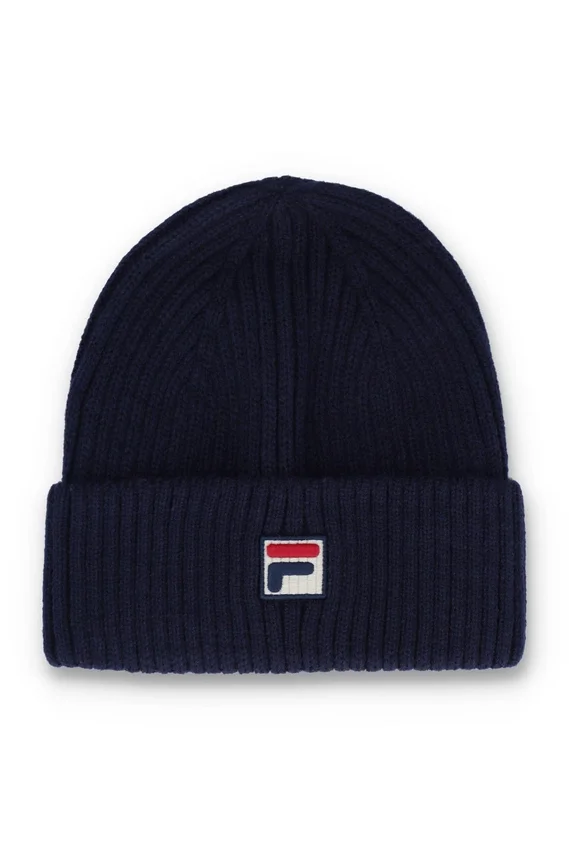 Fila Navy Ricco Ribbed Watchman Turn-Up Beanie
