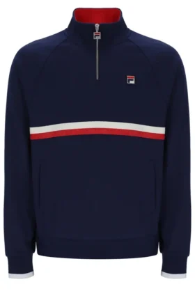 Fila Navy Rolando 1/4 Zip Neck Sweatshirt