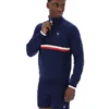 Fila Navy Rolando 1/4 Zip Neck Sweatshirt