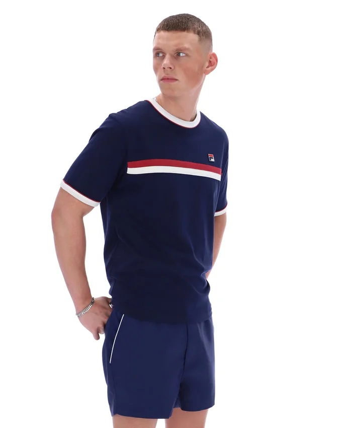 Fila Navy Rosario Tee with Terry Stripes