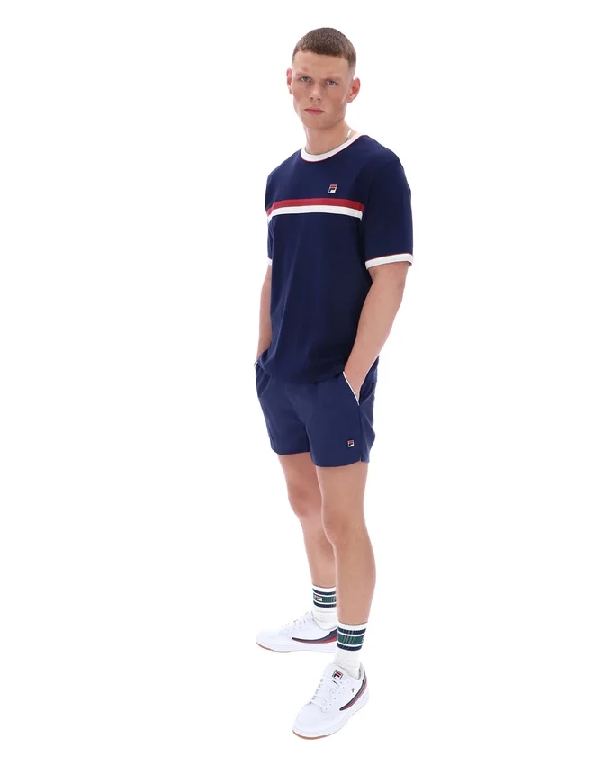 Fila Navy Rosario Tee with Terry Stripes
