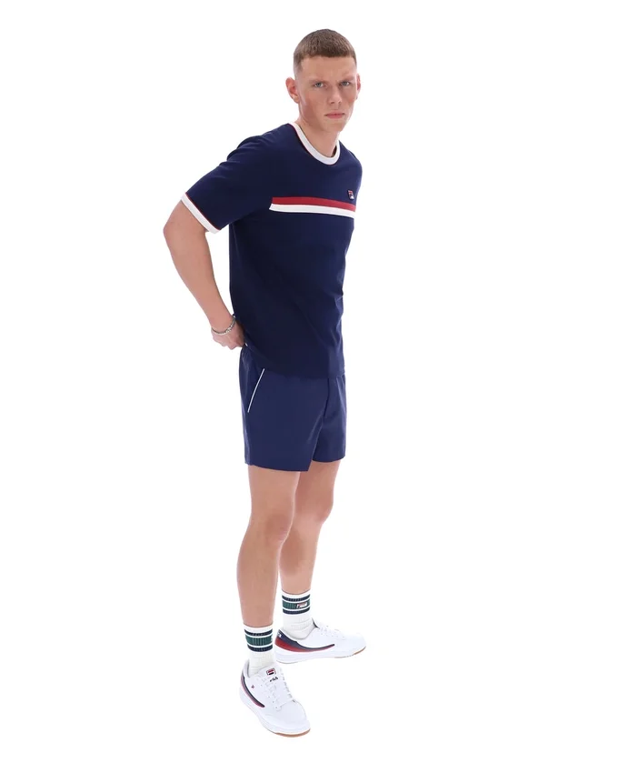 Fila Navy Rosario Tee with Terry Stripes