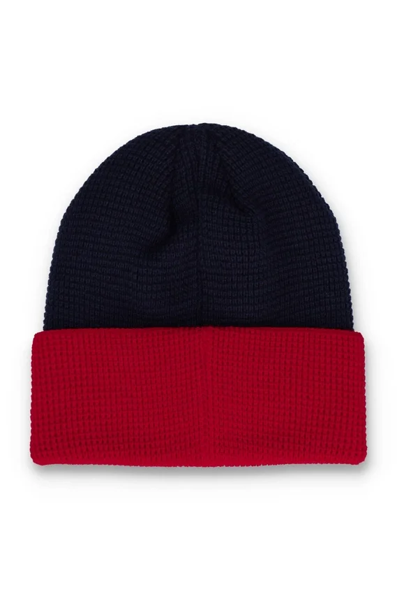 Fila Navy Rune Colourblock Turn-Up Beanie