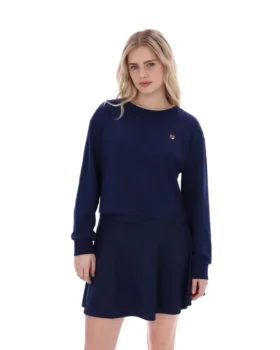 Fila Navy Sestri Wide Crew Neck Sweatshirt