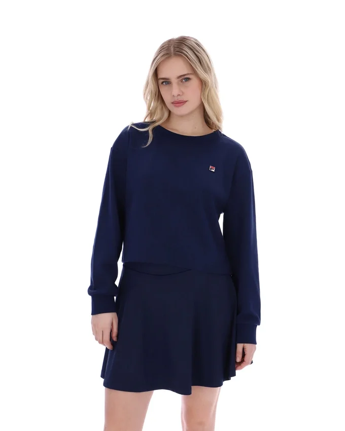 Fila Navy Sestri Wide Crew Neck Sweatshirt