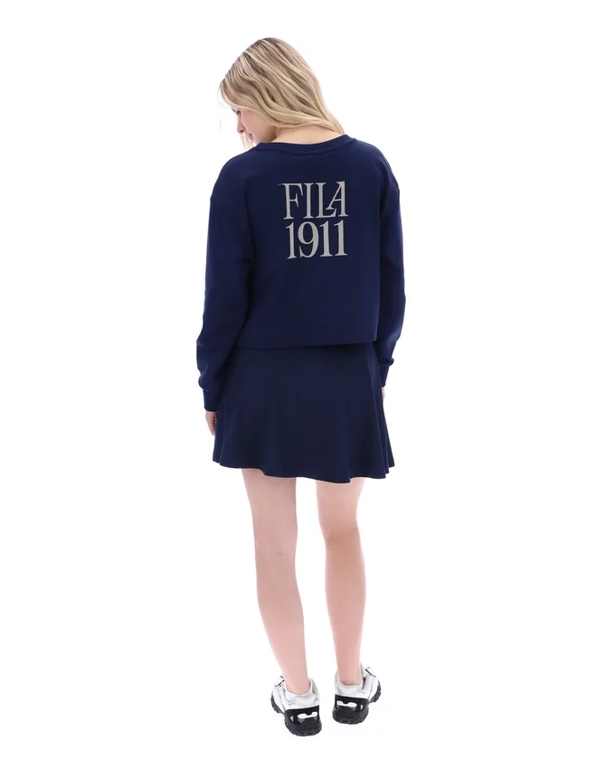 Fila Navy Sestri Wide Crew Neck Sweatshirt