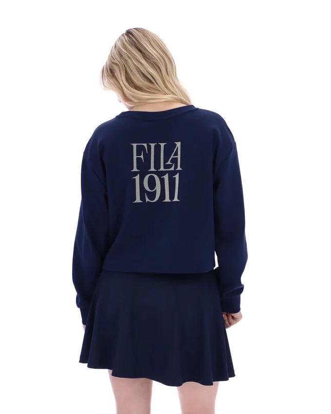 Fila Navy Sestri Wide Crew Neck Sweatshirt