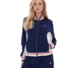 Fila Navy Silvana Iconic Baseball Track Top