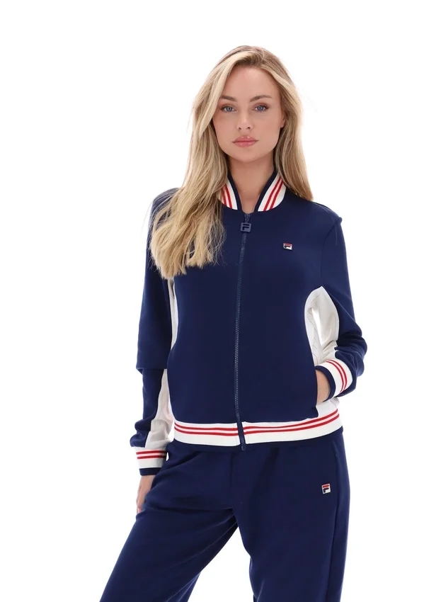 Fila Navy Silvana Iconic Baseball Track Top