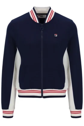 Fila Navy Silvana Iconic Baseball Track Top
