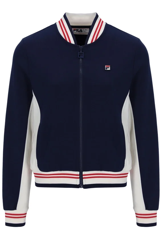 Fila Navy Silvana Iconic Baseball Track Top