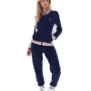 Fila Navy Silvana Iconic Baseball Track Top