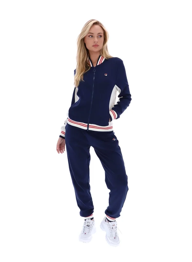 Fila Navy Silvana Iconic Baseball Track Top