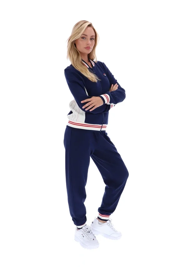 Fila Navy Silvana Iconic Baseball Track Top