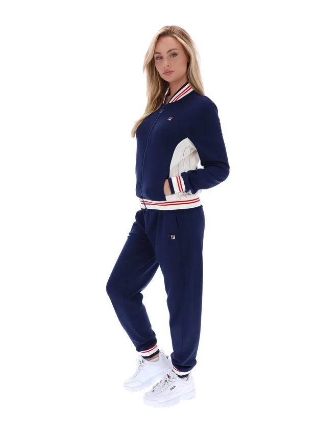 Fila Navy Silvana Iconic Baseball Track Top