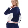 Fila Navy Silvana Iconic Baseball Track Top
