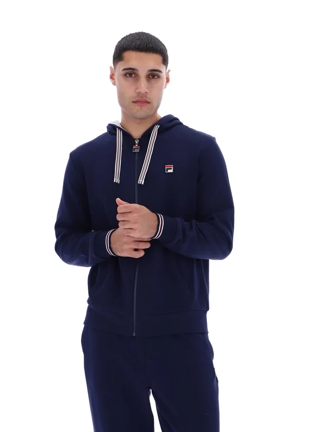Fila Navy Tenconi Zip Up Hoodie