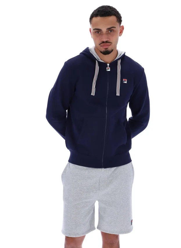 Fila Navy Tenconi Zip Up Hoodie