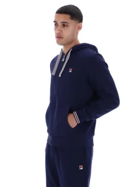 Fila Navy Tenconi Zip Up Hoodie